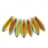 Czech Glass Daggers kralen 5x16mm Crystal marea 00030-28001